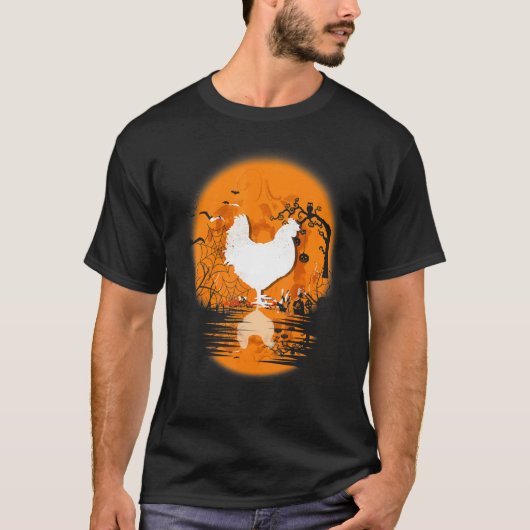 T-shirt Chicken Halloween Costume Pumpkin Chicken Fall Se (Devant)