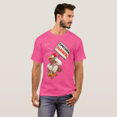 T-shirt Chicken Hawk Funny Cartoon Design for Humor Lovers (Devant entier)