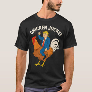 T-shirt Chicken Jockey Trump drôle Mème Surreal Humour