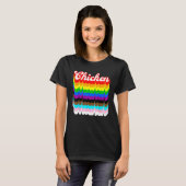 T-shirt Chicken LGBTQ pride rainbow (Devant entier)