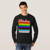 T-shirt Chicken LGBTQ pride rainbow (Devant entier)