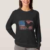 T-shirt Chicken Lover Grunge American Flag Usa (Devant)