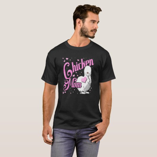 T-shirt Chicken Maman Soie Poulet Silkie Poulet Mama Soie (Devant entier)