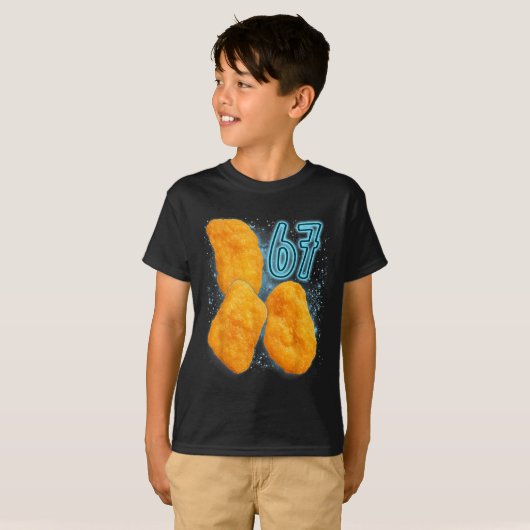 T-shirt Chicken Nugget Lover 67 Meme Six Seven Fried Chick (Devant entier)