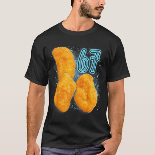 T-shirt Chicken Nugget Lover 67 Meme Six Seven Fried Chick (Devant)