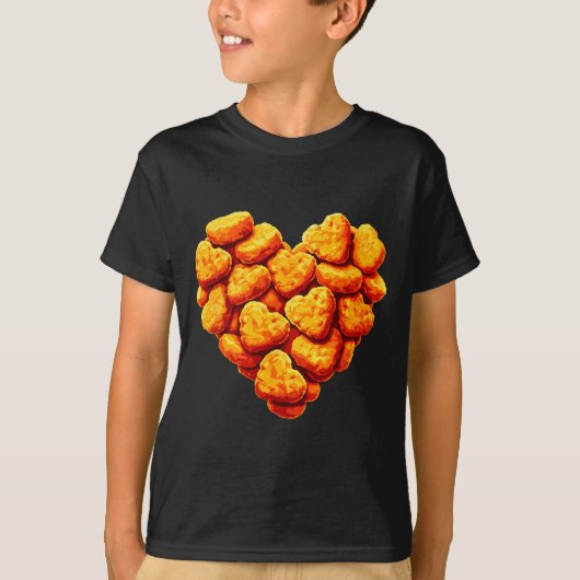 T-shirt Chicken Nuggets Are My Valentine Heart Funny Valen (Devant)