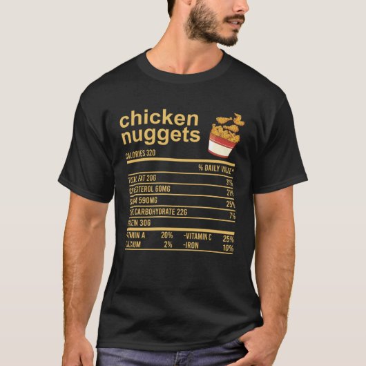 T-shirt Chicken Nuggets Nutrition Facts Apparel  Thanksgiv (Devant)