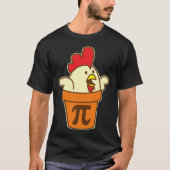 T-shirt Chicken Pot Pi Geek Pie Mathematics Pun (Devant)