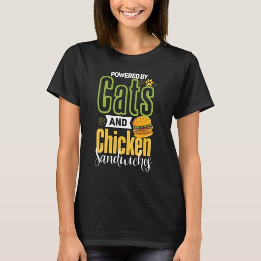 T-shirt Chicken Sandwich Cat Chicken Burger (Devant)