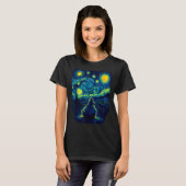 T-shirt Chicken Starry Funny Night Van Gogh Farm Lover Gir (Devant entier)