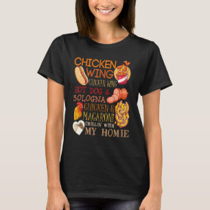 T-shirt Chicken Wing Chicken Wing Chanson Lyric Hotdog Bol