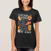 T-shirt Chicken Wing Chicken Wing Chanson Lyric Hotdog Bol (Devant)