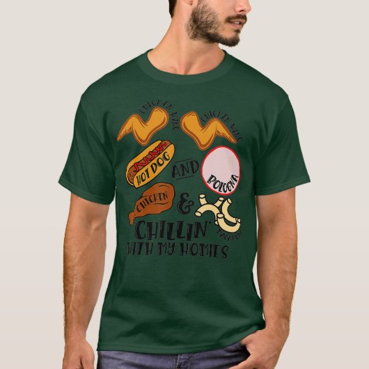 T-shirt Chicken Wing Chicken Wing Hot Chien Bologne Virale (Devant)