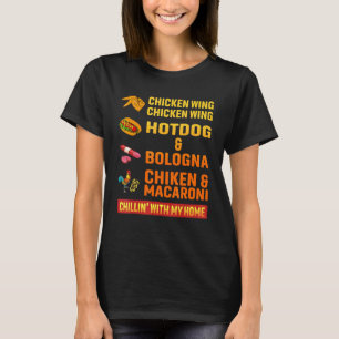 T-shirt Chicken Wing Chicken Wing Hot Dog Et Bologne