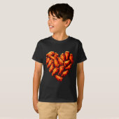 T-shirt Chicken Wings Are My Valentine Heart Funny Valenti (Devant entier)