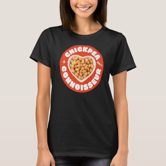 T-shirt Chickpea Connaisseur Fun Hummus (Devant)