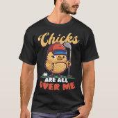T-shirt Chicks All Over Me Golf Easter (Devant)