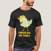 T-shirt Chicks Dig My Curls Toddler Funny Curly Hair Tee K (Devant)