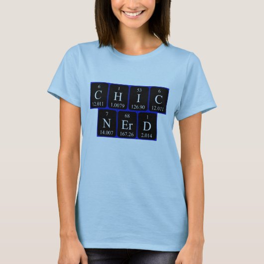 T-shirt ChicNerd phrase de table périodique chemise (Devant)