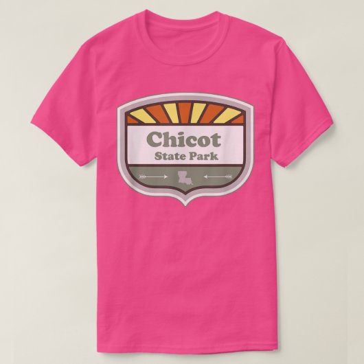 T-shirt Chicot State Park Louisiana La Sunburst Badge Vaca (Design devant)