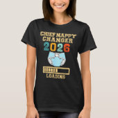 T-shirt Chief Nappy Changer 2026 New Baby Loading Funny Pr (Devant)