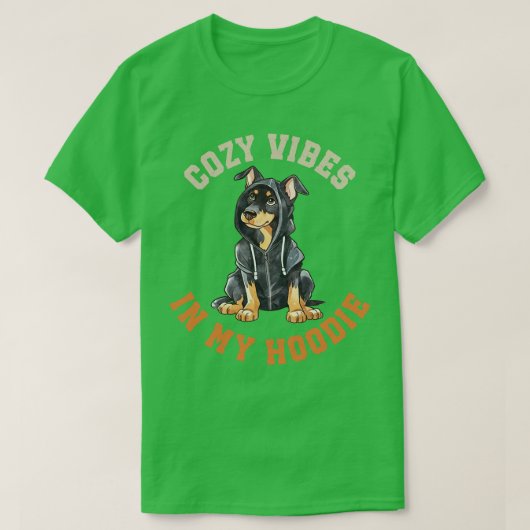 T-shirt Chien 1 mignon Dobermann (Design devant)