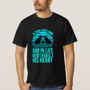 T-shirt Chien A Bestow Son Coeur