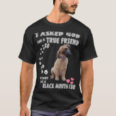 T-shirt Chien à bouche noire jaune Cur à bouche noire sud (Devant)