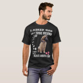 T-shirt Chien à bouche noire jaune Cur à bouche noire sud (Devant entier)