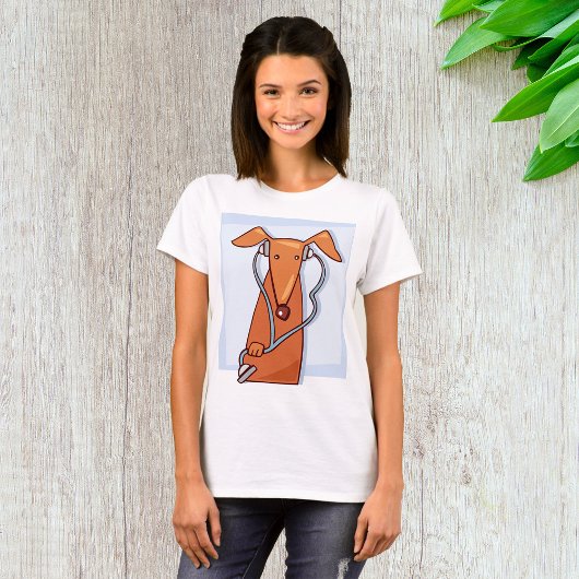 T-shirt Chien à écouter de la musique drôle casque Pup