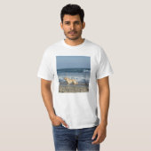 T-shirt Chien à la plage (Devant entier)