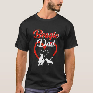 T-shirt Chien à l'intérieur de Big Heart Joyeux Père Beagl