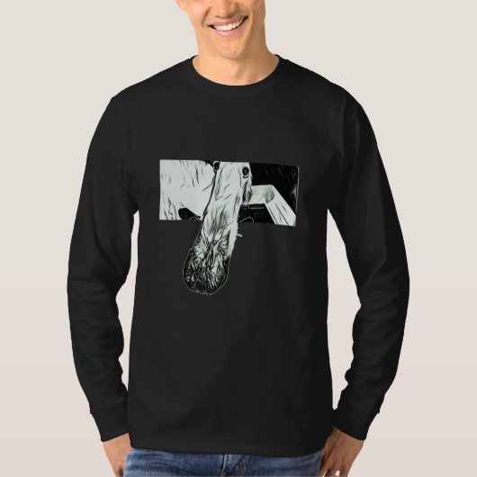 T-SHIRT CHIEN À NEZ LONG MEME BORZOI (Devant)