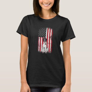 T-shirt Chien à pointer germanique American Flag Fourt