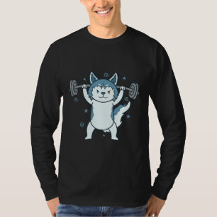 T-shirt Chien à traîneau Husky Poids de levage neige