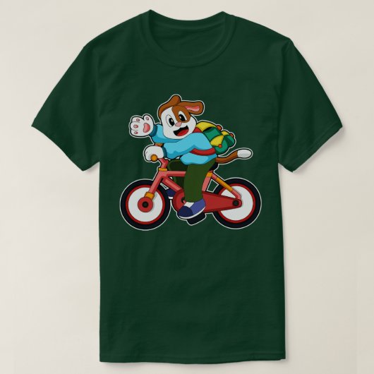 T-shirt Chien à vélo (Design devant)