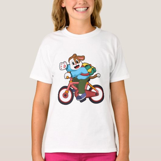 T-shirt Chien à vélo (Devant)