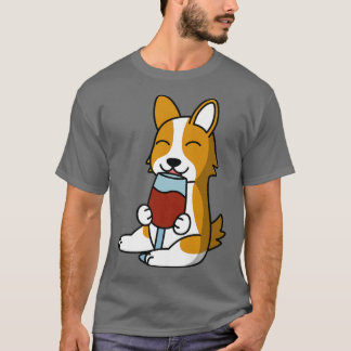 T-shirt Chien à vin de Corgi284