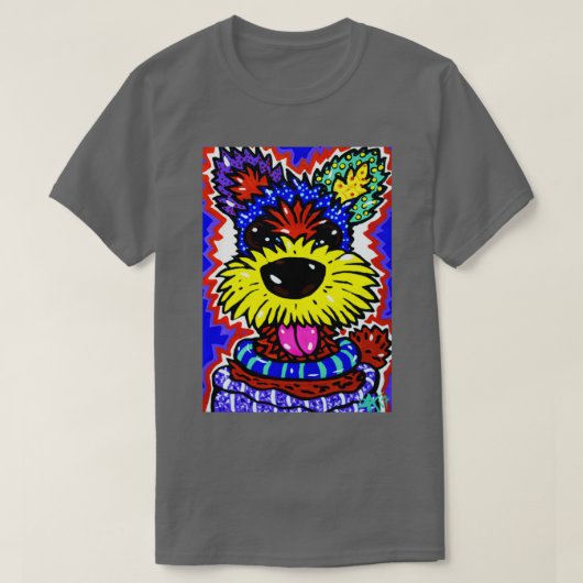 T-shirt Chien Airedale Sealyham Wheaton Terrier Lakeland I (Design devant)