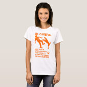 T-SHIRT CHIEN AMI PAS DANGEREUX (ATTENTION) SIGNE (Devant entier)