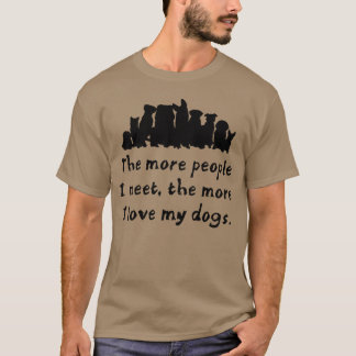 T-shirt Chien amour chiens amis famille amis