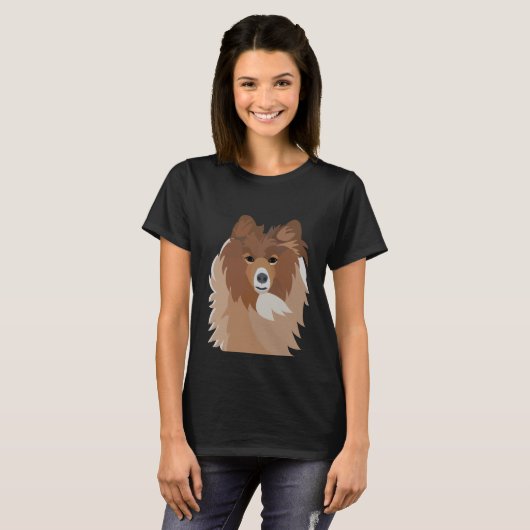 T-shirt Chien animal de compagnie Sheltie Chien (Devant entier)