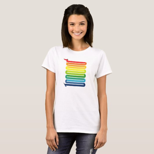 T-shirt Chien arc-en-ciel (Devant entier)