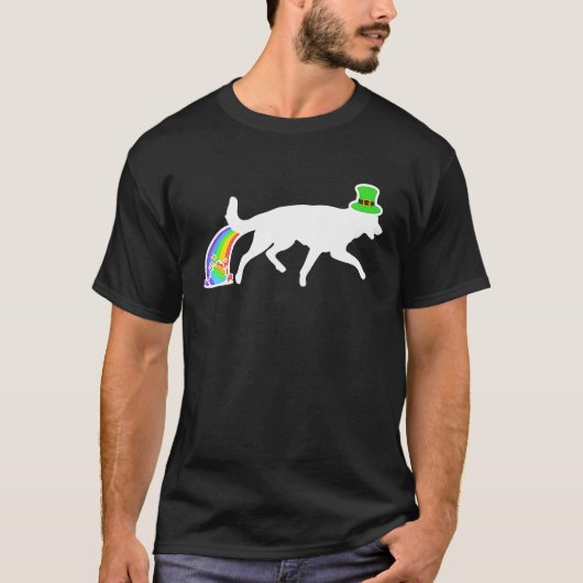 T-shirt Chien arc-en-ciel de la Saint-Patrick Berger allem (Devant)