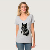 T-shirt chien, attrapeur de rêves, amulet, talisman, (Devant entier)