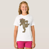 T-shirt Chien au Yoga Fitness (Devant entier)