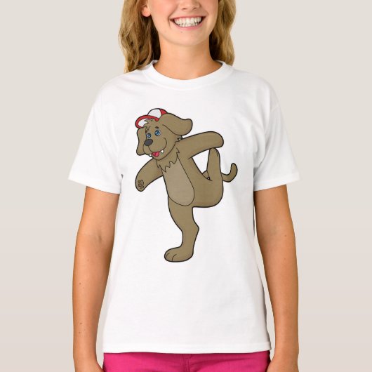 T-shirt Chien au Yoga Fitness (Devant)