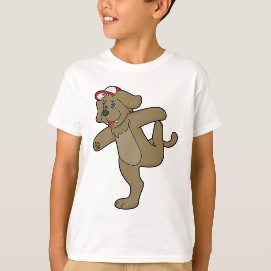 T-shirt Chien au Yoga Fitness (Devant)