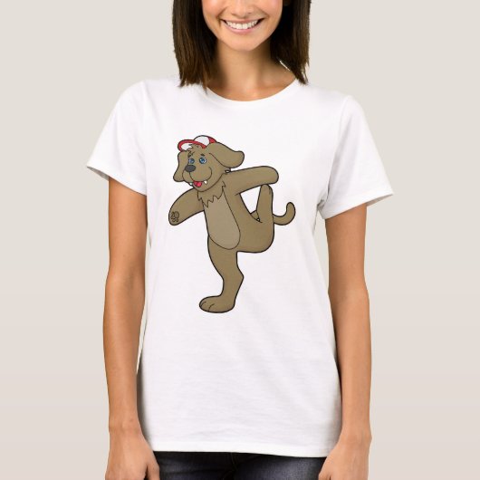T-shirt Chien au Yoga Fitness (Devant)