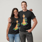 T-shirt Chien aux échecs avec pièce d'échecs Queen (Unisexe)